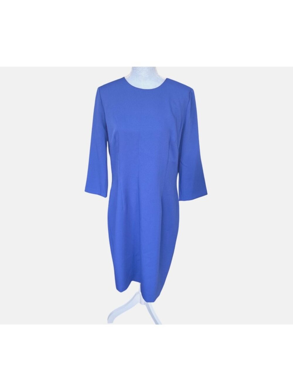 Antonio Melani Sheath Dress Mosaic Blue 3/4 Sleeves Back Zipper